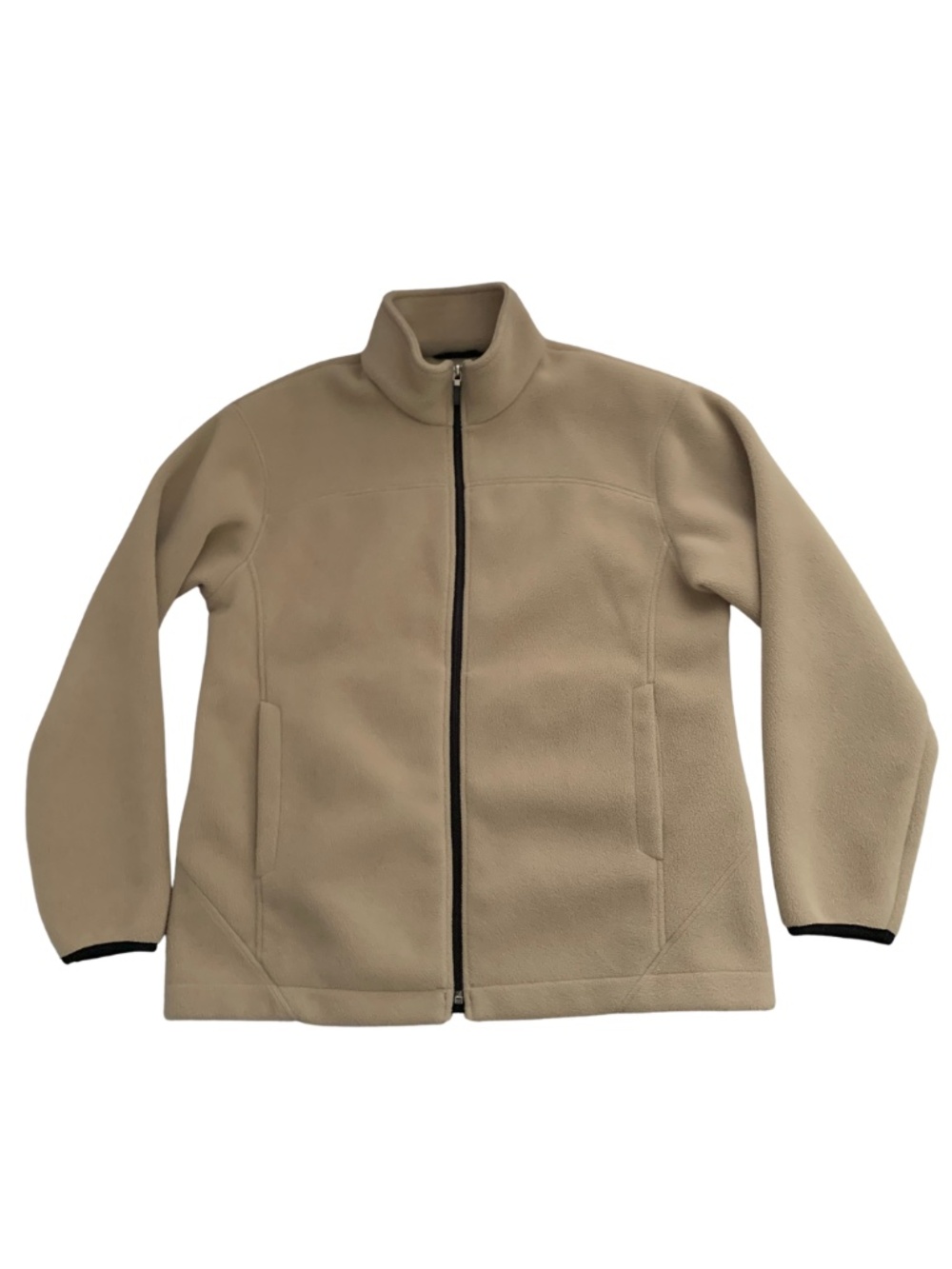 London Fog Beige/Tan Full-Zip Utility Jacket Women's L Reg Contemporary Preppy